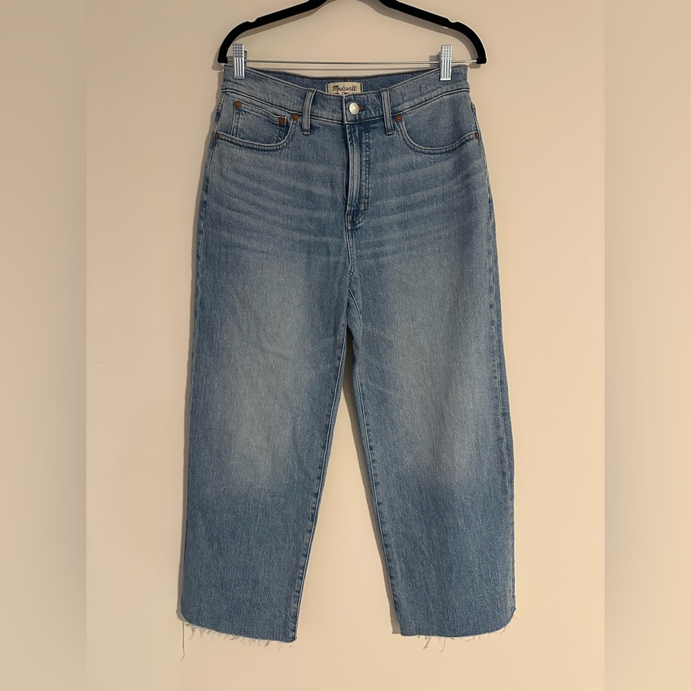 Madewell Light Blue The Perfect Vintage Wide-Leg Crop Jeans